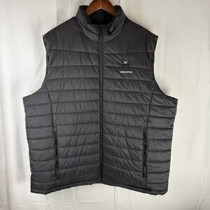 Venustas Mens Black Sleeveless Heated Puffer Vest Size 3XL No Battery *Untested